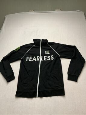 Rare Fearless Mens Full Zip Jacket 109Job Seargent Black White Green Sz M, 4403